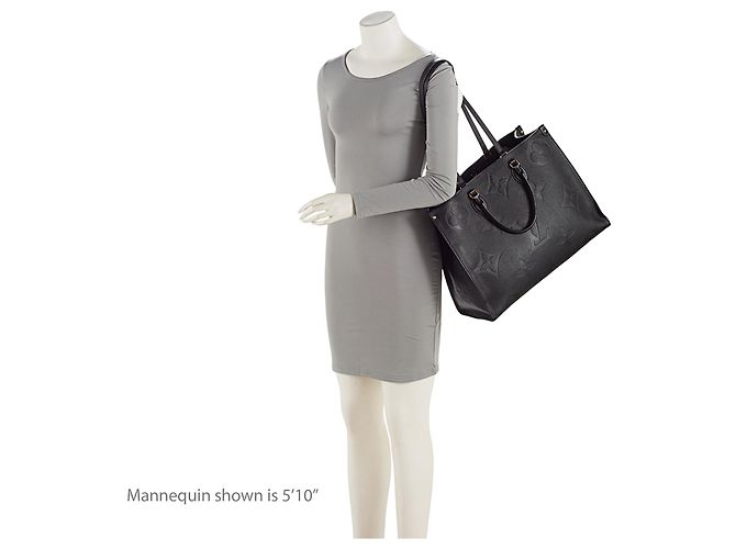 Tote Louis Vuitton Giant Monogram Empreinte Onthego GM Nero - vista 5