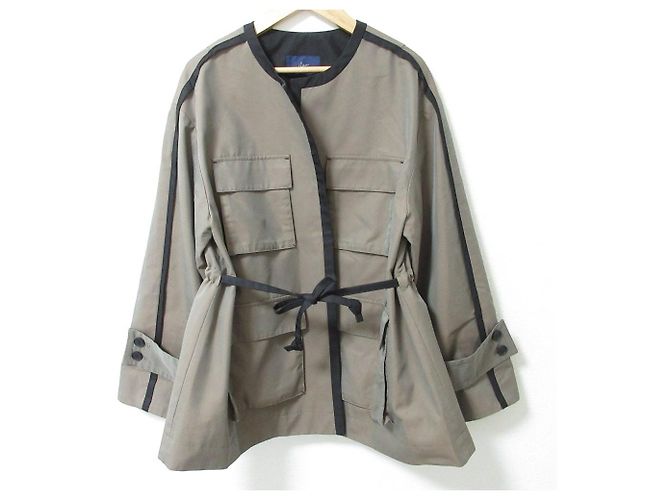 Autre Marque Cappotto corto Soffitto Chambray Verde - vista 3