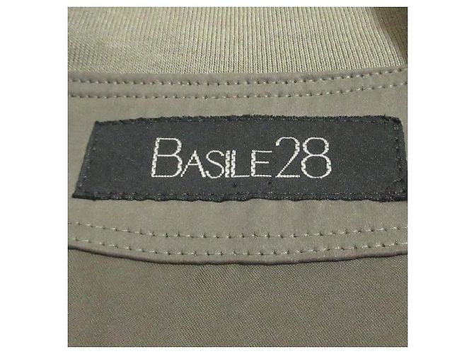 Autre Marque Camisa BASILE28 Fibril Cupro sin cuello Verde Caqui - vista 8