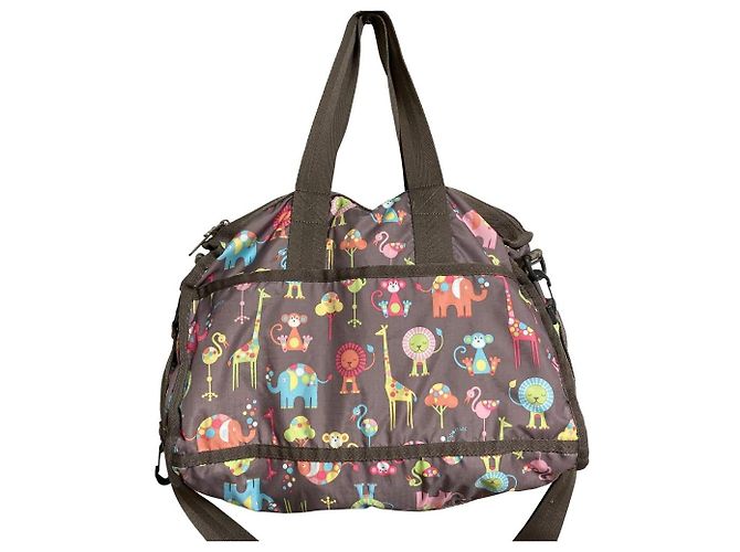 Autre Marque Borsa Boston 2way LeSportsac Animal Print Marrone - vista 3