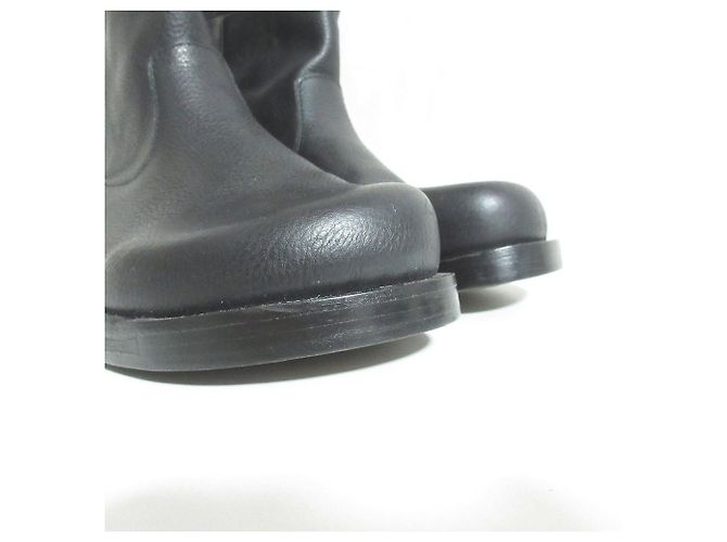Autre Marque Diu Leather Western Boots Black - view 2