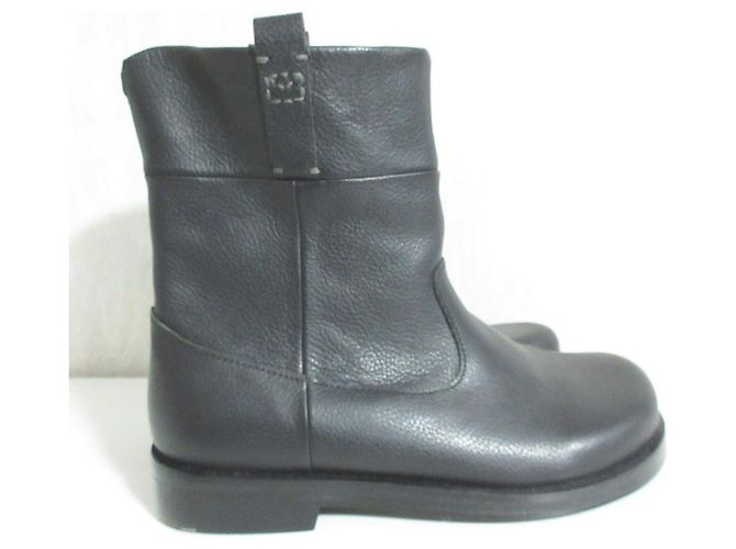 Autre Marque Diu Leather Western Boots Black - view 3