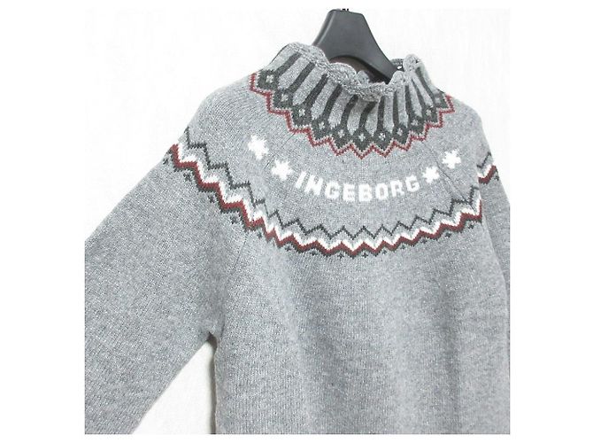Autre Marque INGEBORG Tasmania Lammwollstrickpullover Braun - Ansicht 3