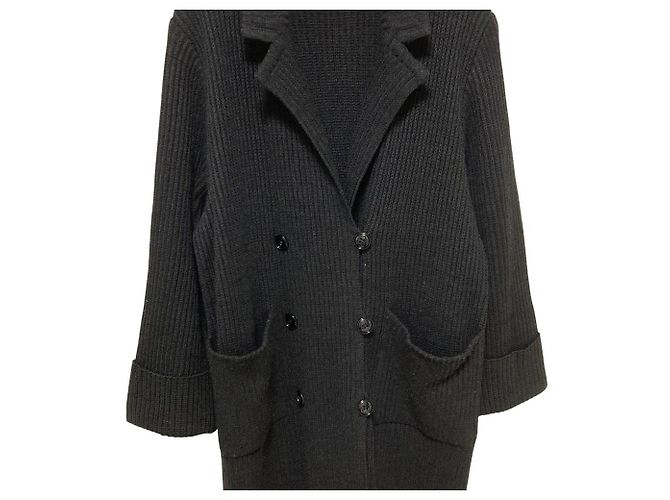 Autre Marque Abrigo de punto Toyoko Saito Negro - vista 3