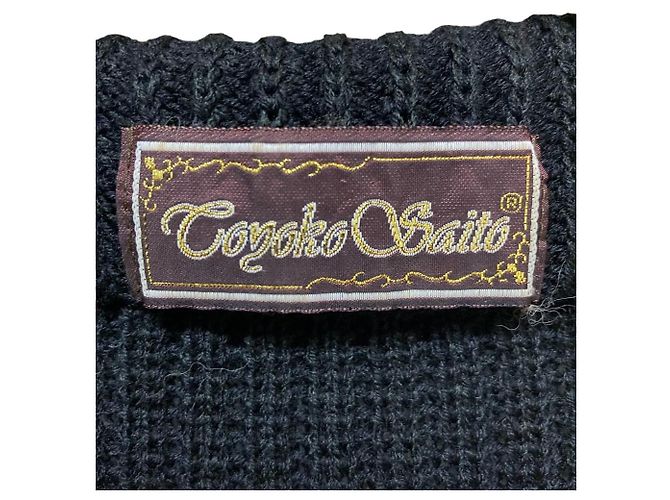 Autre Marque Abrigo de punto Toyoko Saito Negro - vista 6