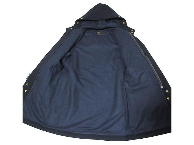 Autre Marque Manteau Duffle en mélange de cachemire Melton Scye Bleu Bleu Marine - vue 7