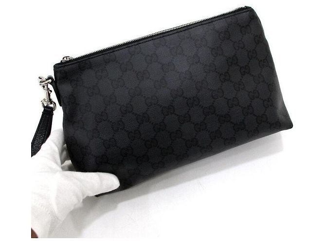 Gucci Coated Canvas Essence Classic Small Pouch Schwarz - Ansicht 9