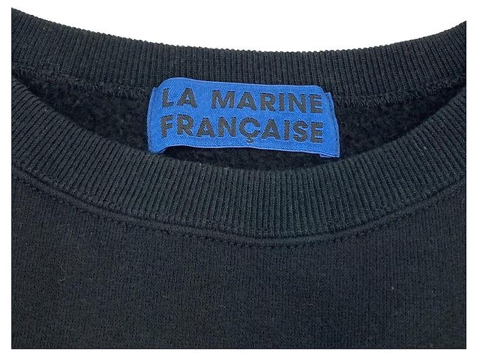 Autre Marque Sudadera de felpa cepillada LA MARINE FRANCAISE Negro - vista 3
