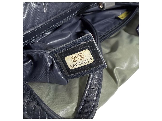 Chanel Borsa Tote Coco Cocoon Reversible Quilted Nylon Vintage Top Handle Khaki Marrone - vista 13