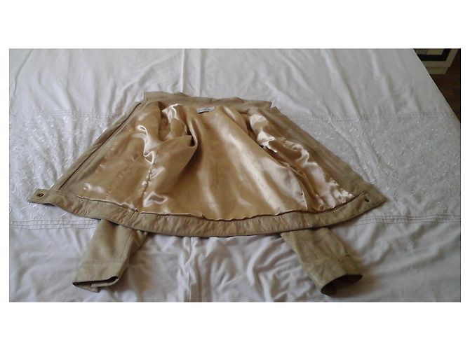 Christian Dior Goldene Lammlederjacke Größe 36 - Ansicht 14