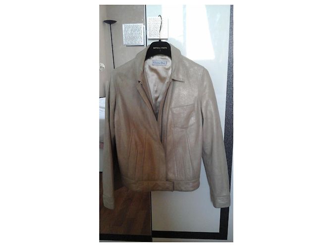 Christian Dior Goldene Lammlederjacke Größe 36 - Ansicht 4