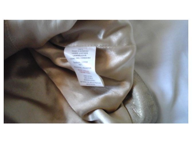 Christian Dior Goldene Lammlederjacke Größe 36 - Ansicht 7