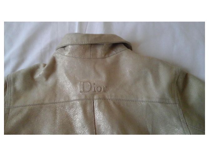 Christian Dior Goldene Lammlederjacke Größe 36 - Ansicht 8