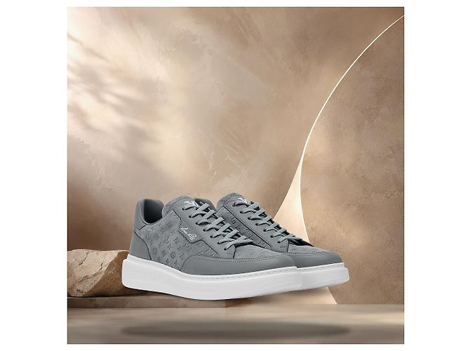 Louis Vuitton Sneaker Beverly Hills Grigio Marrone - vista 2
