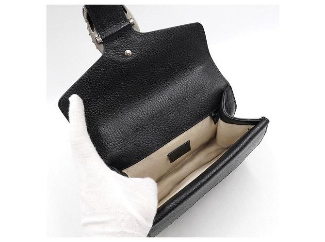 Gucci Mini borsa a tracolla con catena Dionysus e crossbody Nero - vista 5