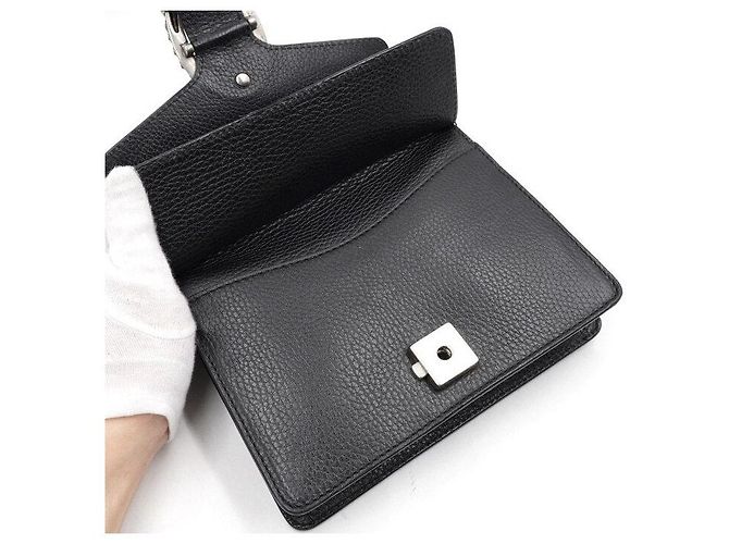 Gucci Mini borsa a tracolla con catena Dionysus e crossbody Nero - vista 6
