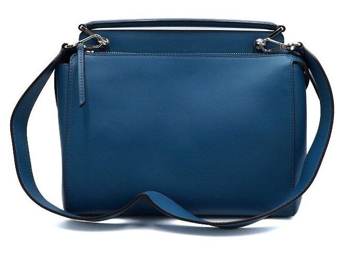 Fendi Blauer Leder-Tote und Schultertasche - Ansicht 4