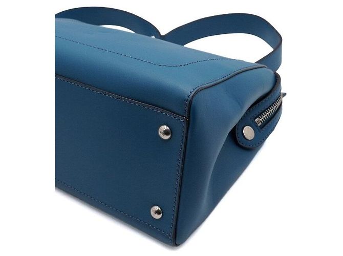 Fendi Blauer Leder-Tote und Schultertasche - Ansicht 9