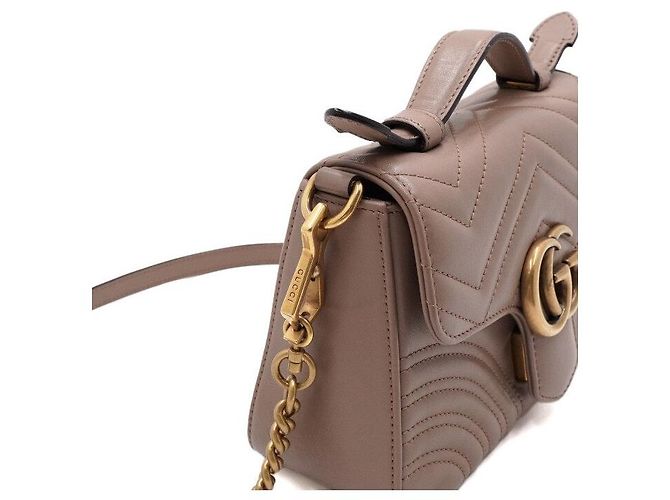 Gucci Borsa Tote GG Marmont Mini Top Handle e Borsa a Spalla - vista 10