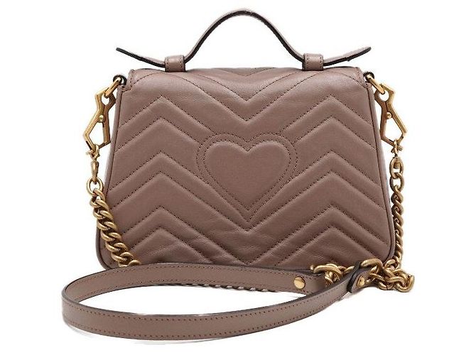 Gucci Borsa Tote GG Marmont Mini Top Handle e Borsa a Spalla - vista 4