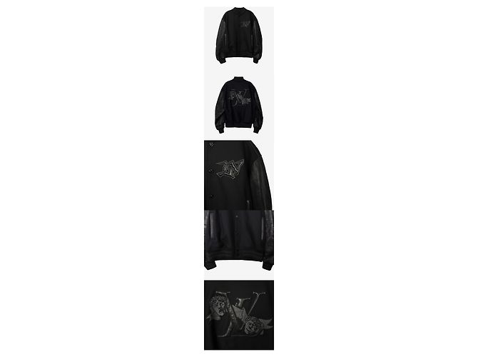 Louis Vuitton Giacca Varsity Monogram Nero - vista 2
