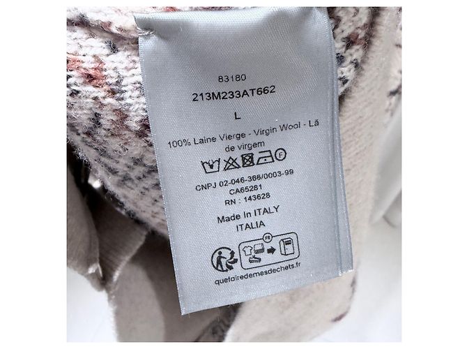 Dior Oblique Jacquard Wollstrickjacke Beige Braun - Ansicht 6