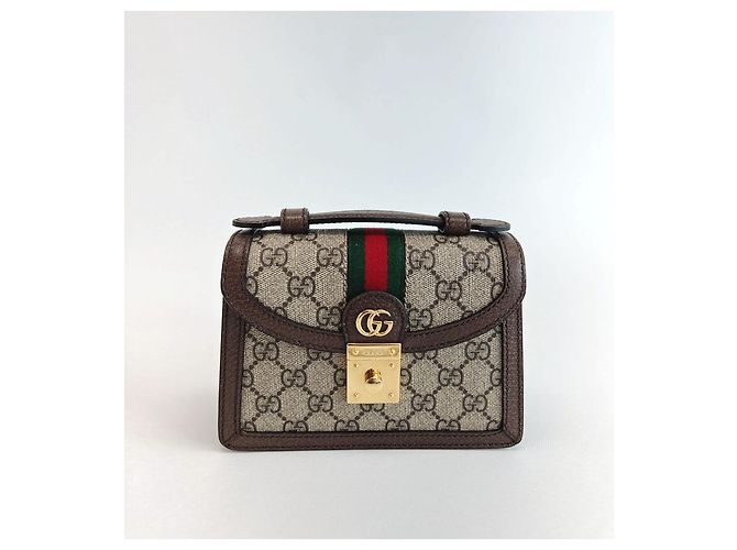 Gucci Borsa a tracolla Ophidia GG Mini Marrone - vista 19