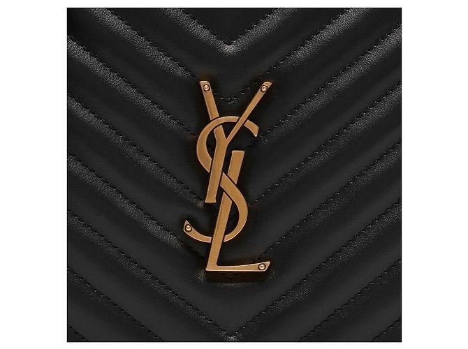 Saint Laurent Mini borsa a tracolla Cassandra Monogram Matelassé Gold D'oro - vista 8