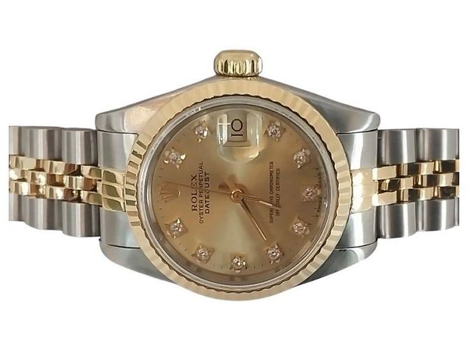 Rolex Datejust Diamond Champagne Gold Combi Damenuhr Golden - Ansicht 2