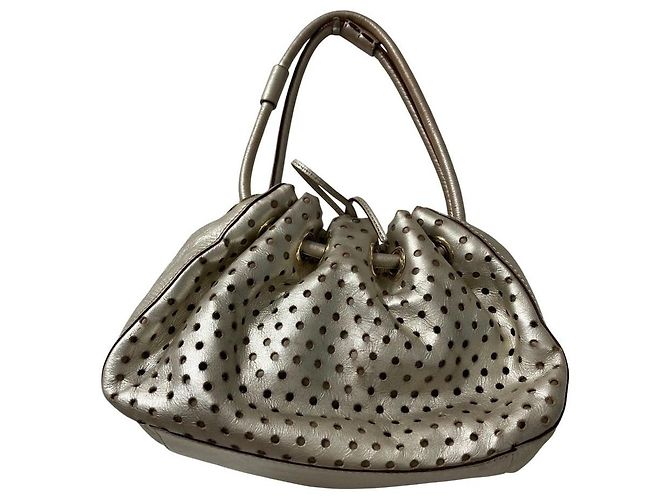 Borsa in pelle traforata kate spade D'oro - vista 2