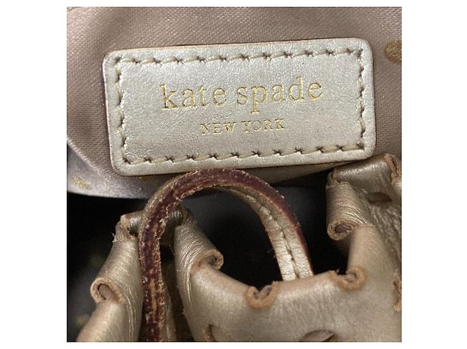 Borsa in pelle traforata kate spade D'oro - vista 9