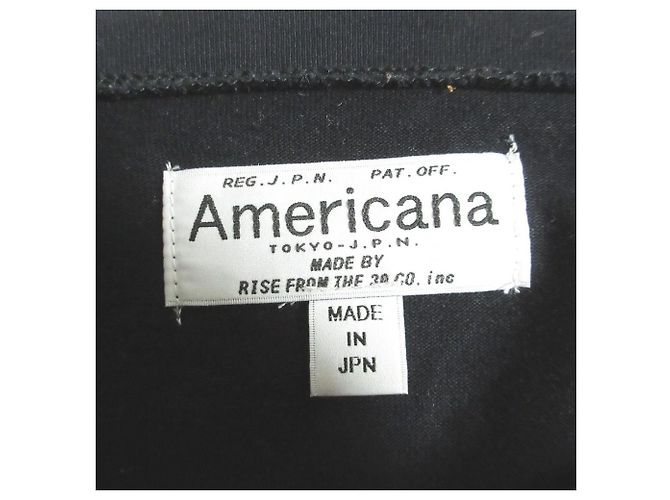 Autre Marque Top Americana com bainha assimétrica e mangas 3/4 Preto - vista 4