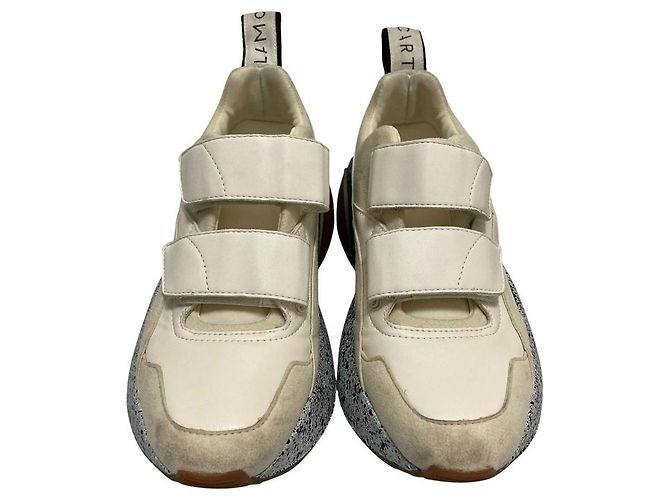 Stella Mc Cartney Sneakers Stella McCartney Eclipse Velcro Nero Bianco Grigio - vista 2