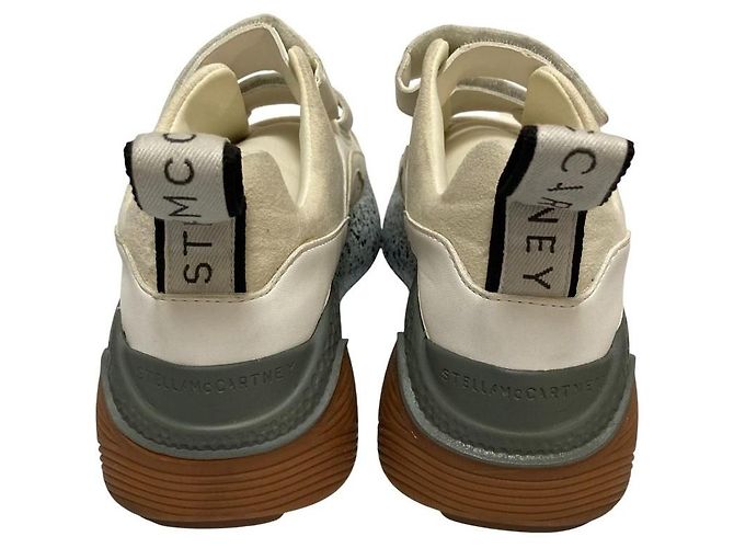 Stella Mc Cartney Sneakers Stella McCartney Eclipse Velcro Nero Bianco Grigio - vista 4