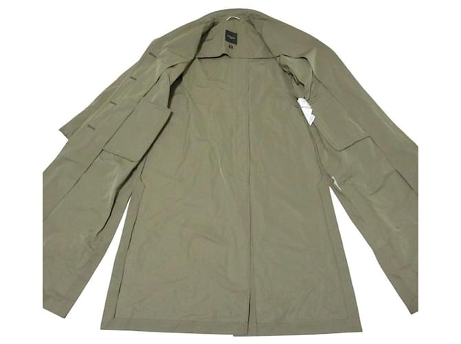 Manteau en satin Max Mara Vert Kaki - vue 5