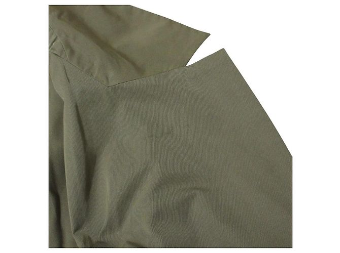 Manteau en satin Max Mara Vert Kaki - vue 7