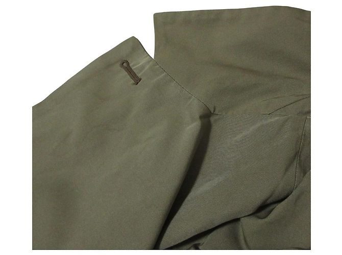 Manteau en satin Max Mara Vert Kaki - vue 8