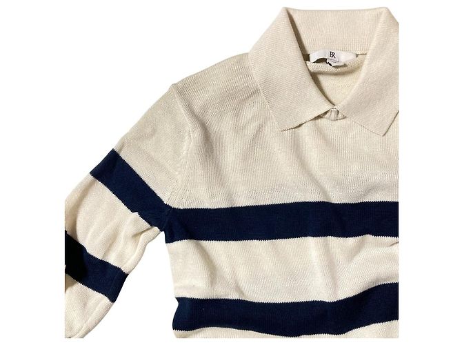 Autre Marque Punto a rayas Banana Republic Blanco roto Azul marino - vista 3