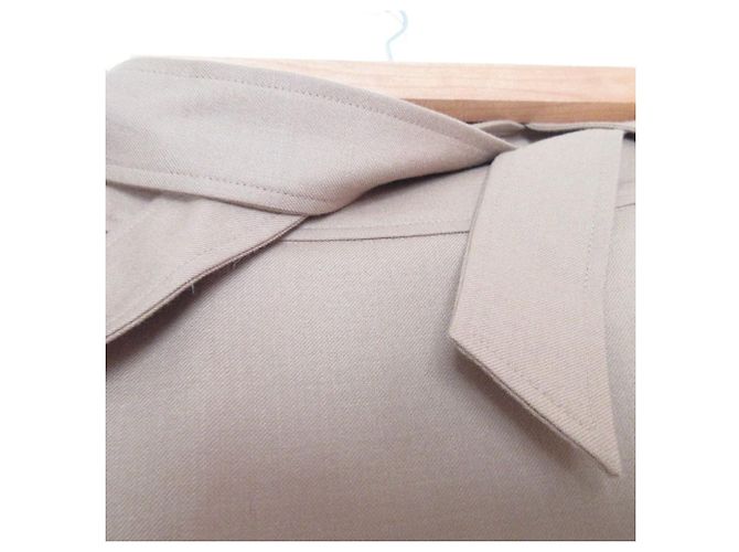 Falda de lana LIGHT SAXONY Theory Beige - vista 3