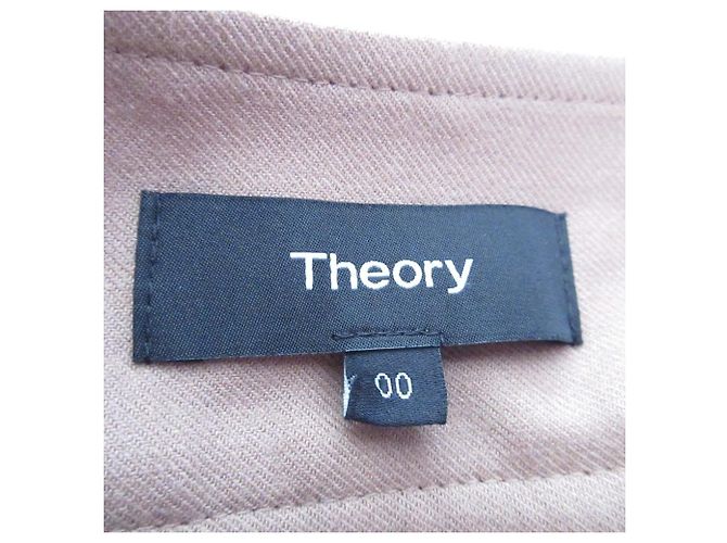 Falda de lana LIGHT SAXONY Theory Beige - vista 5