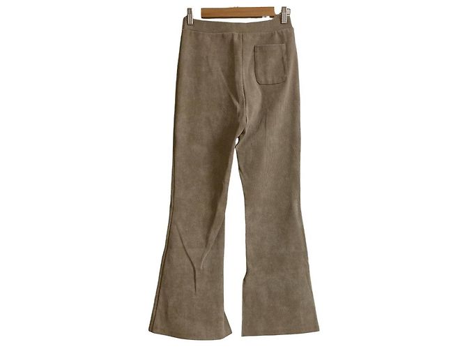 Autre Marque SUM1 STYLE Ripp-Flare-Hose Beige - Ansicht 2