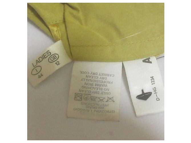 Autre Marque Cappotto singolo con ricamo logo Aigner Giallo - vista 12