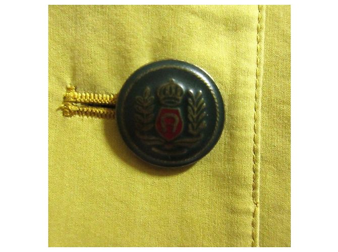 Autre Marque Cappotto singolo con ricamo logo Aigner Giallo - vista 2