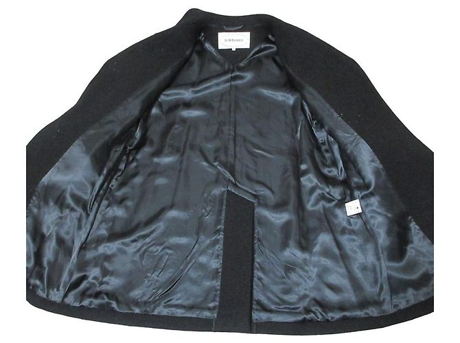 Autre Marque Abrigo de tweed con cinturón de hebillas J&M Davidson Negro - vista 5
