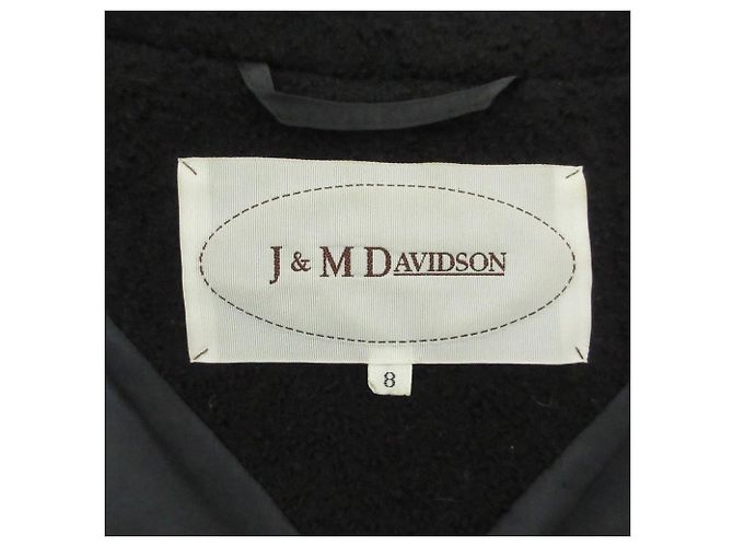 Autre Marque Abrigo de tweed con cinturón de hebillas J&M Davidson Negro - vista 6