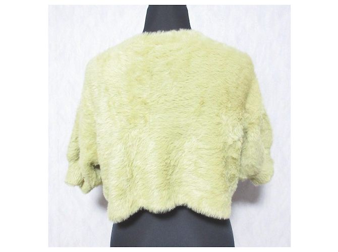 Autre Marque Cárdigan de punto con mangas de plumas GRACE CONTINENTAL Amarillo - vista 2