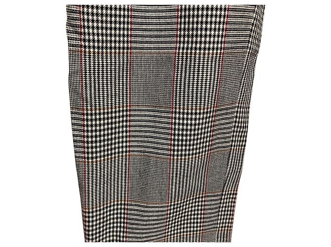 Autre Marque EZUMi Hose aus Wolle mit Glen-Check-Muster Weiß - Ansicht 4