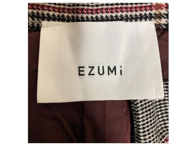 Autre Marque EZUMi Hose aus Wolle mit Glen-Check-Muster Weiß - Ansicht 5