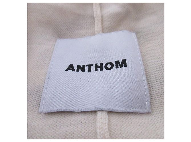 Autre Marque ANTHOM V-Ausschnitt gestreifter Strickpullover Schwarz - Ansicht 8