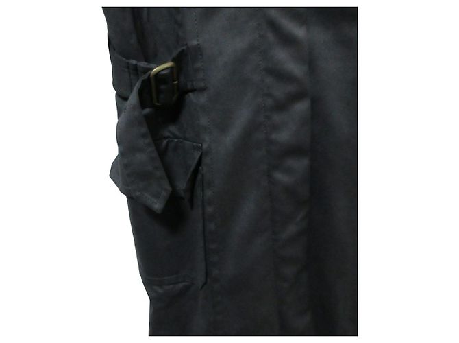 Autre Marque Langer Mantel aus Rex-Kaninchenfell OLD ENGLAND Schwarz - Ansicht 5